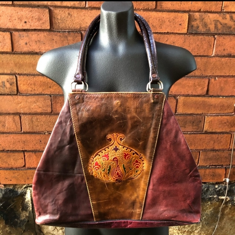 Vintage brown Leather bag India